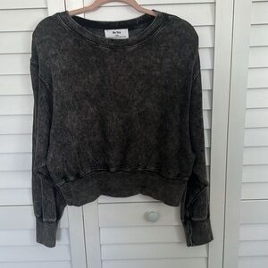Black Slightly Cropped Sweatshirt